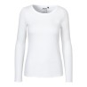 T-shirt femme manches longues col rond en coton BIO commerce équitable, 155 g/m²