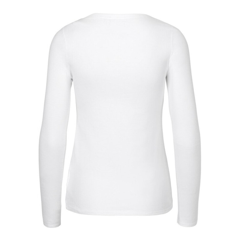 T-shirt femme manches longues col rond en coton BIO commerce équitable, 155 g/m²