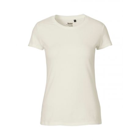 T-shirt femme ajusté moderne en coton BIO commerce équitable, 155 g/m²