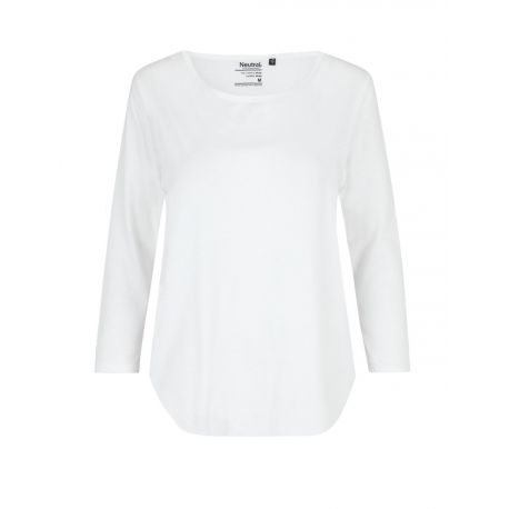 T-shirt femme manches 3/4 en coton BIO commerce équitable, 155 g/m²