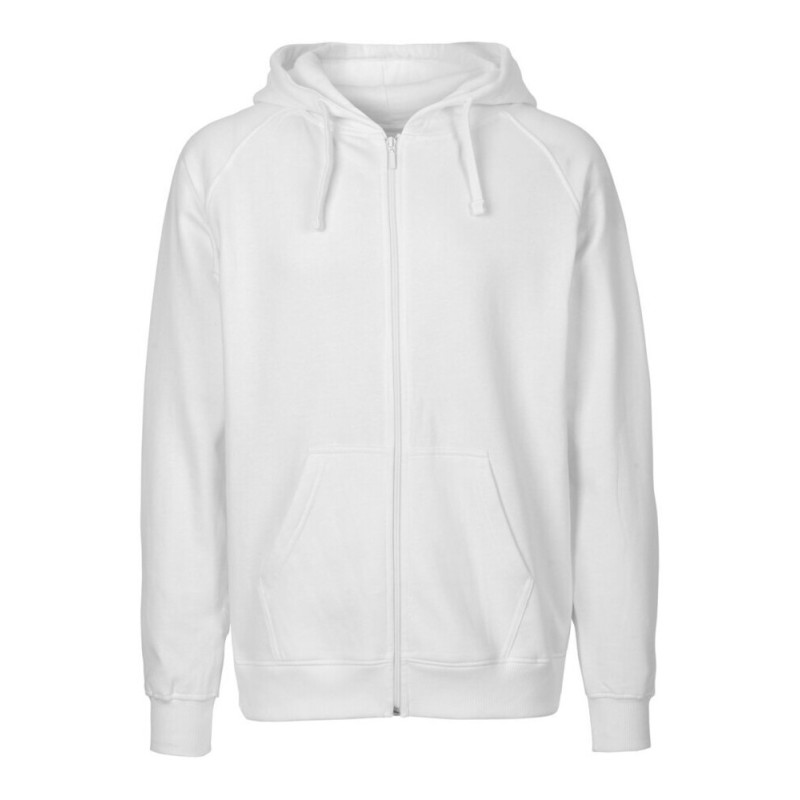 Sweat capuche zippé homme en coton BIO certifié commerce équitable, 300 g/m²