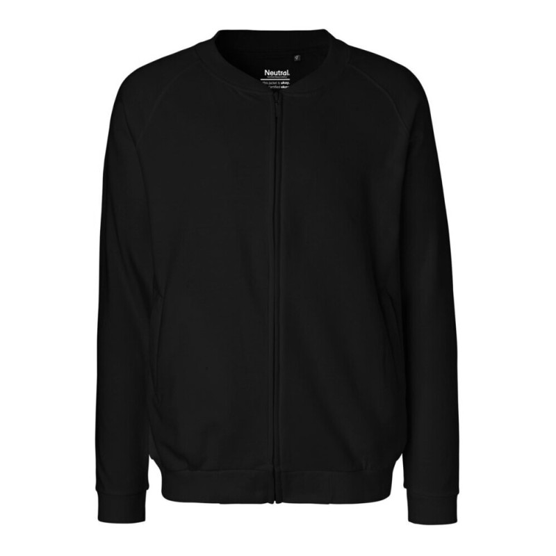 Sweat zippée avec poches en coton BIO commerce équitable, 300 g/m²