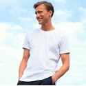 T-shirt homme manches retroussées en coton BIO commerce équitable, 155 g/m²