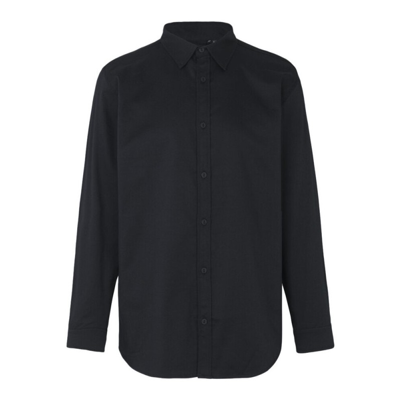 Chemise manches longues en coton BIO et polyester recyclé, 210 g/m²