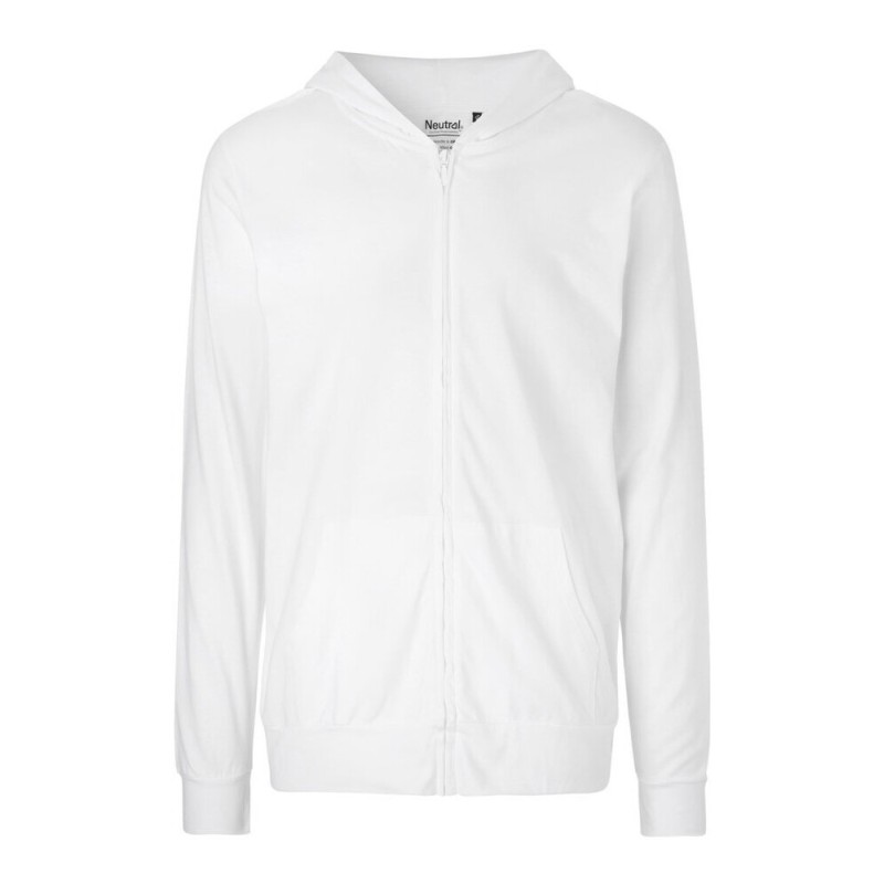 Sweat zippé à capuche unisexe en coton BIO commerce équitable, 155 g/m²