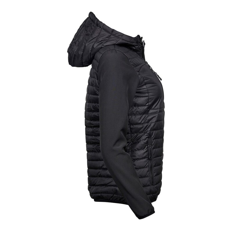 Veste doudoune softshell à capuche pour femme hydrofuge et respirante