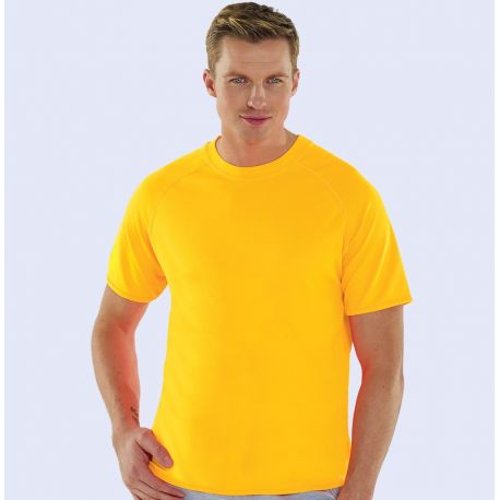 T-shirt de sport homme respirant en micro polyester, séchage rapide, 145 g/m²