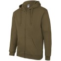Sweat-shirt premium zippé à capuche, poches frontales, 300 g/m²