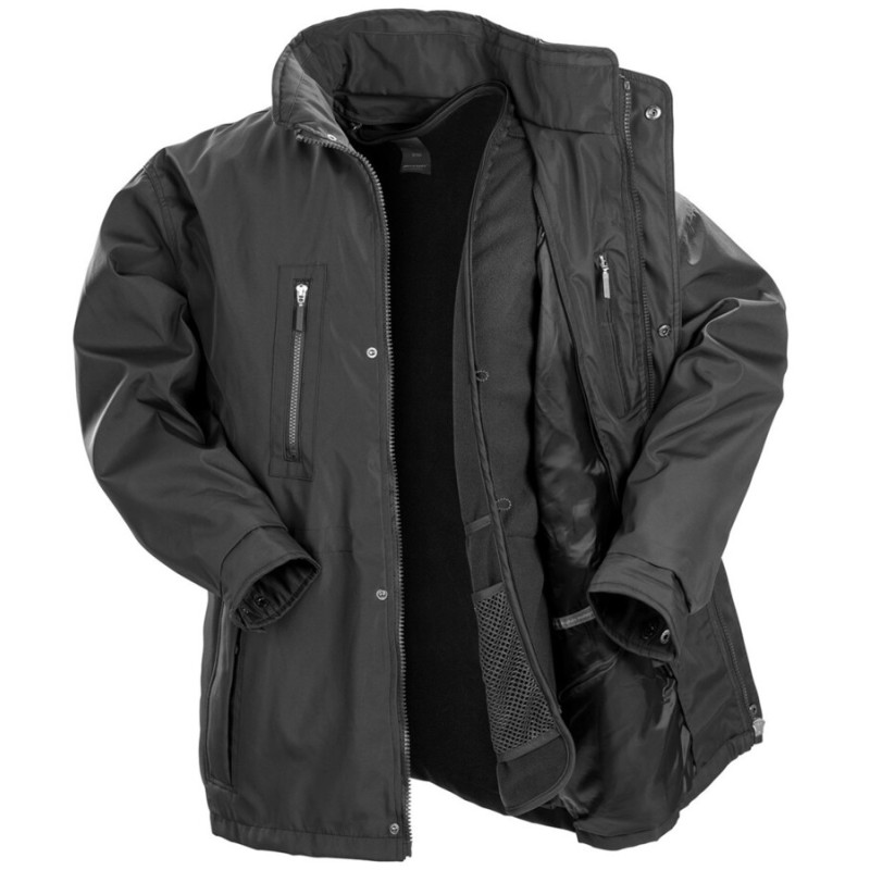 Parka imperméable style urbain veste intérieure détachable, 200 g/m²