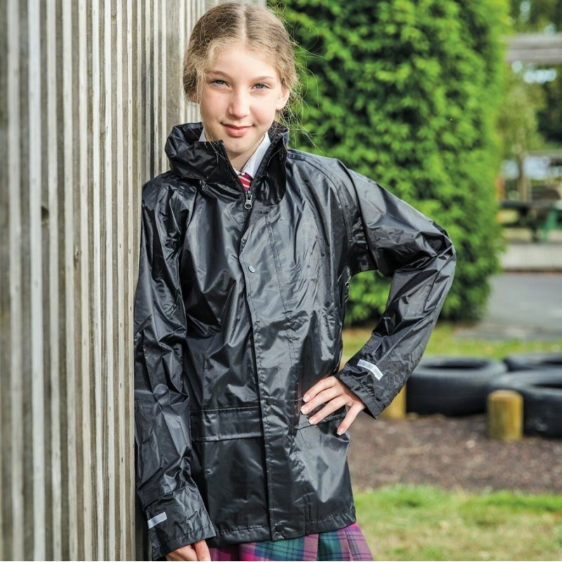 Veste enfant à capuche coupe-vent et imperméable