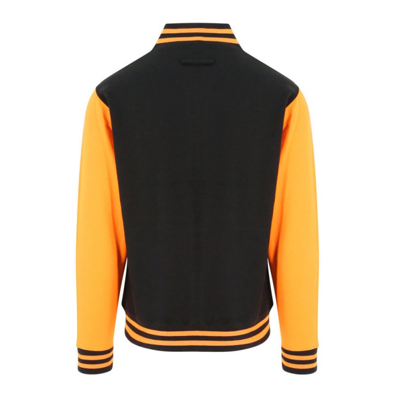 Veste sweat baseball bicolore Varsity avec boutons-pression, 330 g/m²