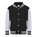 Veste sweat enfant baseball bicolore avec boutons-pression, 330 g/m²