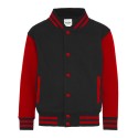 Veste sweat enfant baseball bicolore avec boutons-pression, 330 g/m²