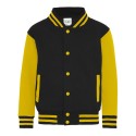 Veste sweat enfant baseball bicolore avec boutons-pression, 330 g/m²