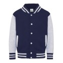Veste sweat enfant baseball bicolore avec boutons-pression, 330 g/m²