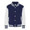 Veste sweat enfant baseball bicolore avec boutons-pression, 330 g/m²