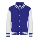 Veste sweat enfant baseball bicolore avec boutons-pression, 330 g/m²