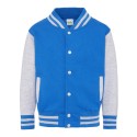 Veste sweat enfant baseball bicolore avec boutons-pression, 330 g/m²