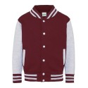 Veste sweat enfant baseball bicolore avec boutons-pression, 330 g/m²