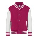 Veste sweat enfant baseball bicolore avec boutons-pression, 330 g/m²