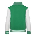 Veste sweat enfant baseball bicolore avec boutons-pression, 330 g/m²