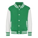 Veste sweat enfant baseball bicolore avec boutons-pression, 330 g/m²