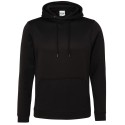 Sweat hoodie de sport en polyester, cordons de serrage unis, 200 g/m²