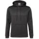 Sweat hoodie de sport en polyester, cordons de serrage unis, 200 g/m²