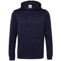 Sweat hoodie de sport en polyester, cordons de serrage unis, 200 g/m²