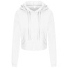 Sweat femme cropped court à capuche, cordons plats, 280 g/m²