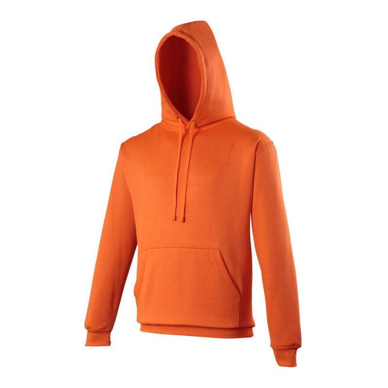 Sweat hoodie à capuche couleurs électriques cordons plats, 280 g/m²