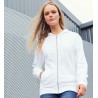 Sweat zippé à capuche en coton BIO et polyester recyclé, 280 g/m²