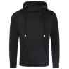 Sweat épais col montant croisé, passants pour pouces, 330 g/m²