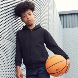 Sweat zippé à capuche enfant ton sur ton Zoodie, 280 g/m²