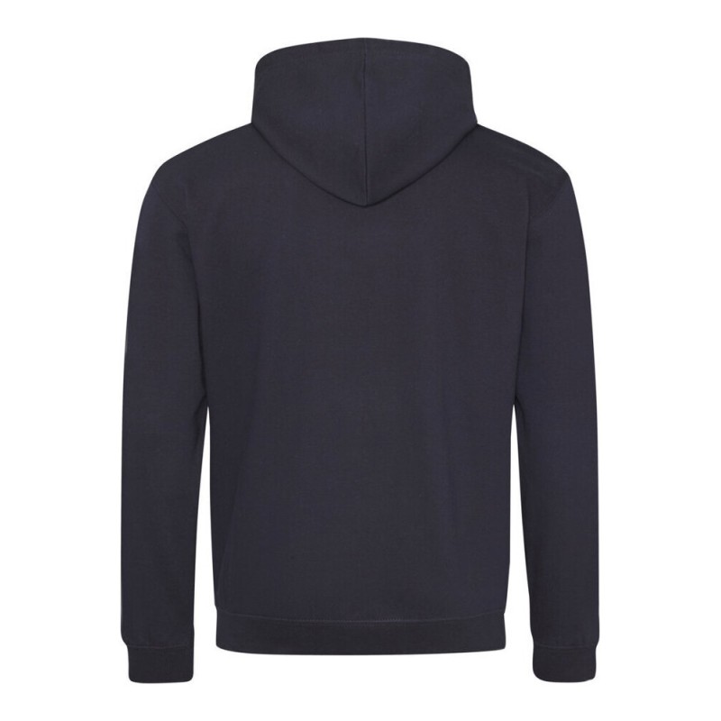 Sweat à capuche zippé bicolore, passage écouteurs, 280 g/m²