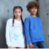 Sweat enfant set in ton sur ton col rond, manches droites, 280 g/m²