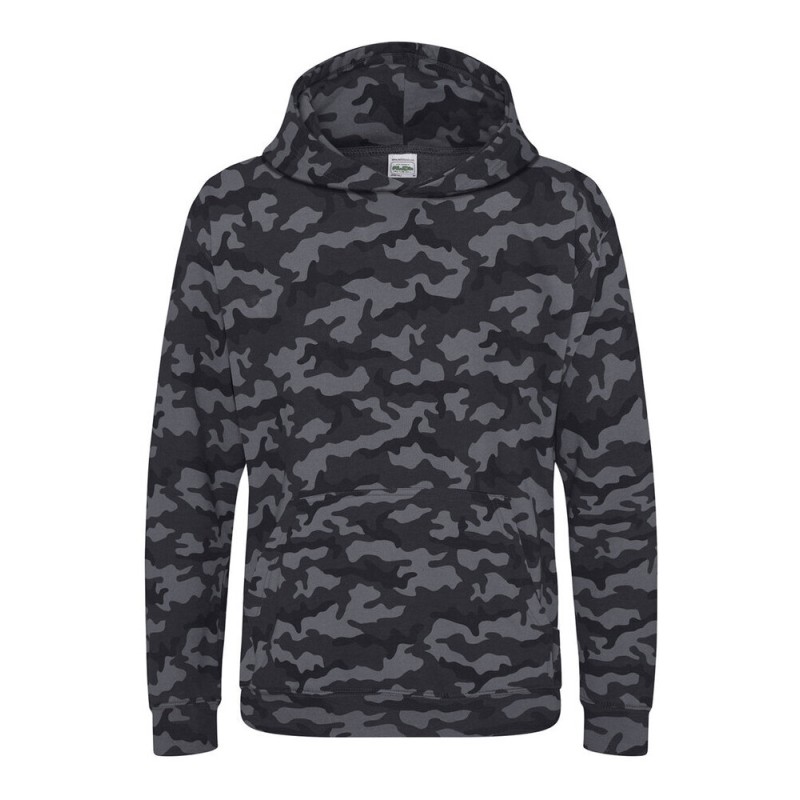 Sweat hoodie enfant à capuche camouflage, 280 g/m²