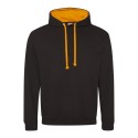 Sweat à capuche bicolore, passage écouteurs, 280 g/m²