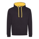 Sweat à capuche bicolore, passage écouteurs, 280 g/m²