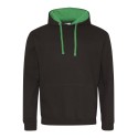 Sweat à capuche bicolore, passage écouteurs, 280 g/m²