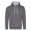 Sweat à capuche bicolore, passage écouteurs, 280 g/m²
