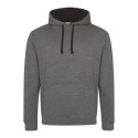 Sweat à capuche bicolore, passage écouteurs, 280 g/m²