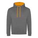 Sweat à capuche bicolore, passage écouteurs, 280 g/m²
