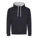 Sweat à capuche bicolore, passage écouteurs, 280 g/m²