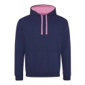 Sweat à capuche bicolore, passage écouteurs, 280 g/m²