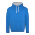 Sweat à capuche bicolore, passage écouteurs, 280 g/m²