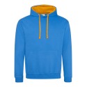 Sweat à capuche bicolore, passage écouteurs, 280 g/m²