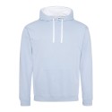 Sweat à capuche bicolore, passage écouteurs, 280 g/m²