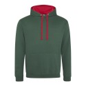 Sweat à capuche bicolore, passage écouteurs, 280 g/m²
