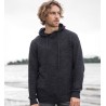 Sweat capuche bicolore en coton régénéré et polyester recyclé NO LABEL